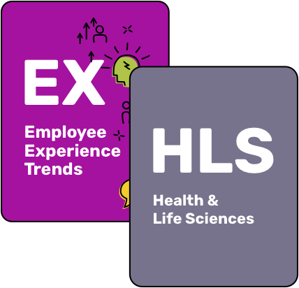Employee experience and healthcare & life sciences card image