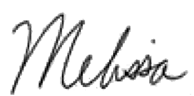 Melissa Jezior's signature