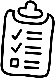 icon of clipboard with checklist