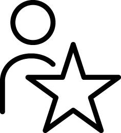icon user and star