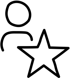 icon user and star